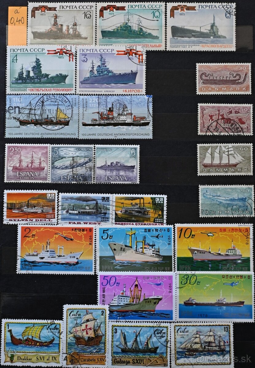 Známky - Lode - série 1 - 4