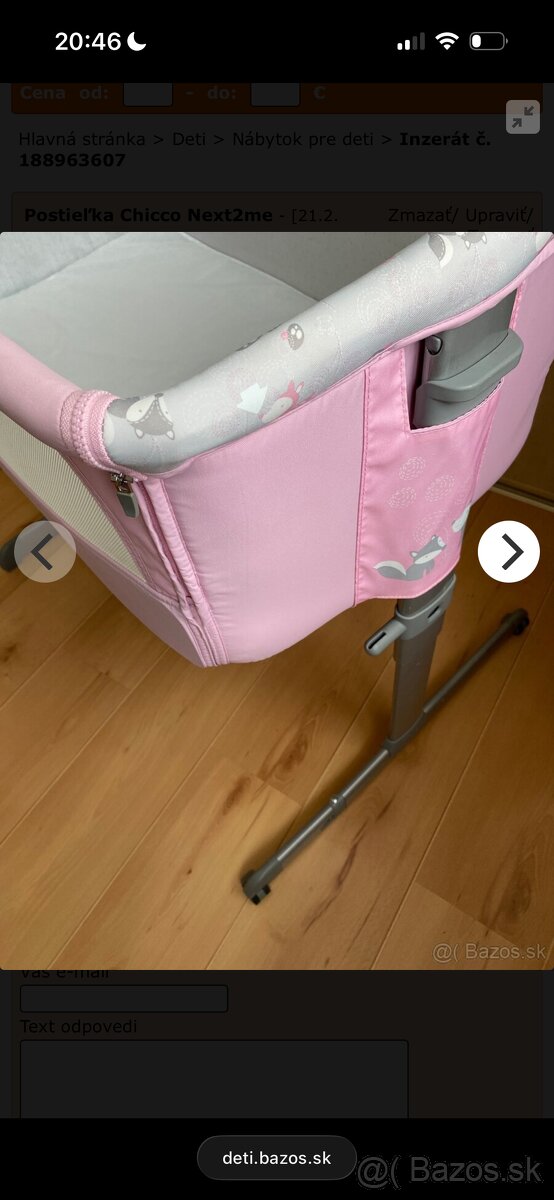 Chicco prenosna postielka next to me - 4