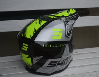 ľahká prilba okuliare šedo žltá shot mx atv enduro - 4
