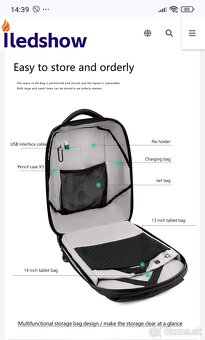 LED batoh ružový - 4