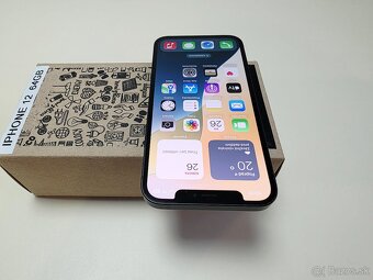 APPLE IPHONE 12 64GB BLACK,ZDRAVIE BATERKY 100% - 4