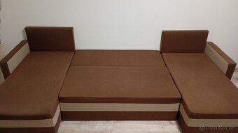 Predám rohovú rozkladaciu sedačku do tvaru U – ako nová - 4