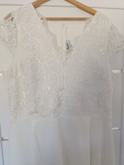 Biele svadobné šaty 48 - 4