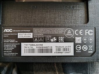 Monitor AOC 21,5", Full HD 1920 x 1080 - 4