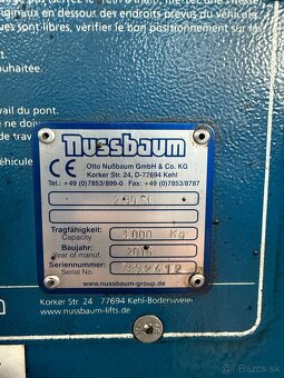 Dvojstlpovy Zdvihak Nussbaum 3T plátna Revizia - 4