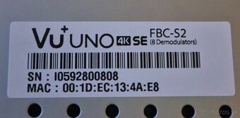 Predám VU+ UNO 4K SE - 4