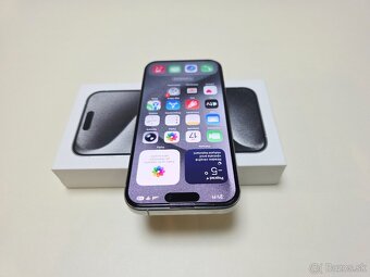 APPLE IPHONE 15 PRO 128GB WHITE TITANIUM, BATERKA 100% - 4