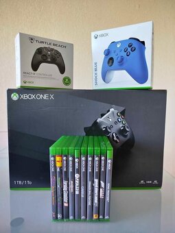 Xbox One X 1 TB + 3 ovládače + 10 hier - 4