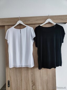 čierna sukňa, biela blúzka, čierna blúzka, tričko s čipkou - 4