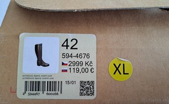 Hnedé kožené čižmy Baťa č. 42 - 4