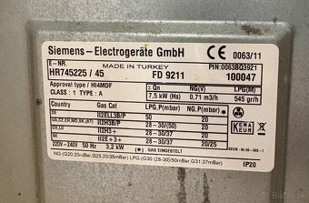 Sporák Siemens 60cm - 4