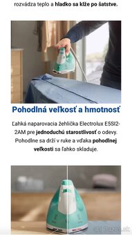 Naparovacia žehlička Electrolux - 4