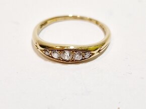 18k zlatý diamantový prsteň 0,42ct - 4