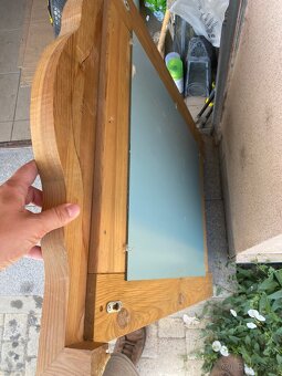 Zrkadlo drevené Kozmetické 70x95cm renovacia nábytok - 4