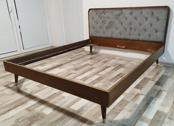 drevena manzelska postel 160x200x38 cm bez matraca - 4