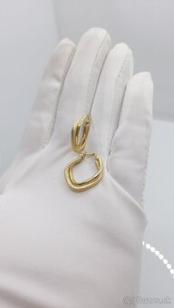 Zlaté elegantné náušnice - 4