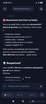 Laserová gravirka CNC- 2,5w - 4