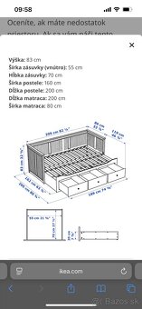 Hemnes rozkladacia postel + 2 matrace - 4