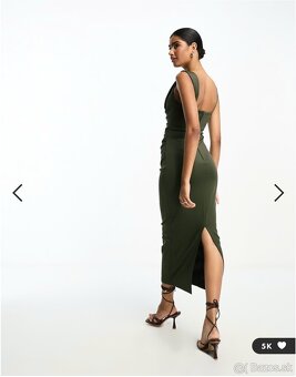 ASOS midi pencil zelené šaty - 4