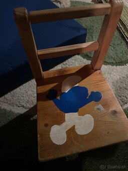 Drevené detské stoličky 2ks - 4