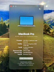 MacBook Pro space gray 2016 touchbar 16GB RAM - 4
