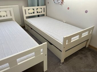 Detska postel 2x IKEA KRITTER + Rost + Kvalitny matrac - 4