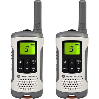 MOTOROLA T50 WALKIE TALKIE, Vysielačky, šedé, 2ks - 4