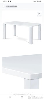 Predam jedalensky  biely moderny velky stol 160x90 - 4