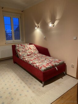 Polohovacia pružinová posteľ - červená - 4