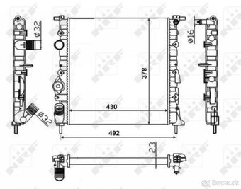 Predám nový chladič vody NRF 58023 Renault/Dacia - 4