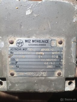 Predám trojfázový elektromotor MEZ 2,2 kW 2860 ot./min. - 4