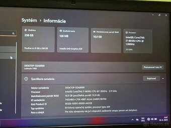 Dell Latitude 7490 s procesorom i7 16gb ram a 256gb ssd disk - 4
