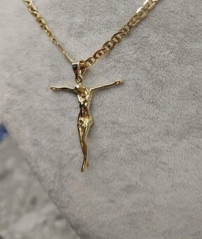 VIANOCE ZLATO 585.ATYPICKÝ prívesok krížik model . - 4