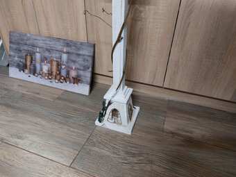 vianočná dekorácia + obraz led sviečky - 4