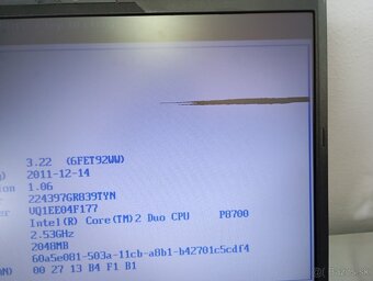 predám LENOVO THINKPAD T500 , poškodený displej - 4