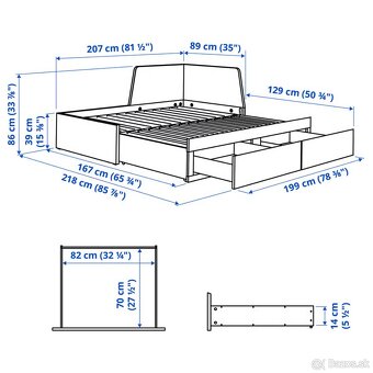 Rozkladacia posteľ IKEA flekke 80x200 - 4