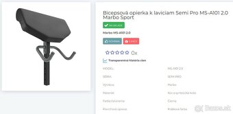 Bicepsová opierka k laviciam Semi Pro MS-A101 2.0 Marbo Spor - 4