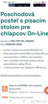 Poschodová posteľ s písaním stolom. - 4