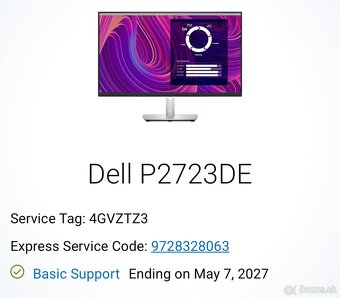 DELL P2723DE 27" v záruke - 4