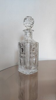 Krištáľ váza misa pohárik svietnik dóza, Sklená fľaša pohári - 4