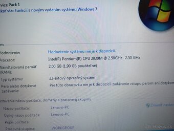 predám notebook LENOVO G500 , WINDOWS 7 32bit - 4