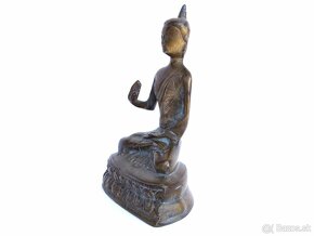 Starožitná Bronzová Soška Buddha - Tibet - 4