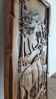 Drevený obraz Poľovnickemotivy34×76cm.hr.4cm. - 4