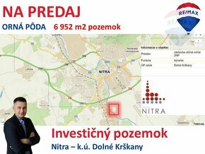 Predaj orná pôda ako investícia k.ú. Dolné Krškany - Nitra E - 4