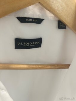 Košeľa Polo Ralph Lauren pánska biela farba, slim, s golier - 4