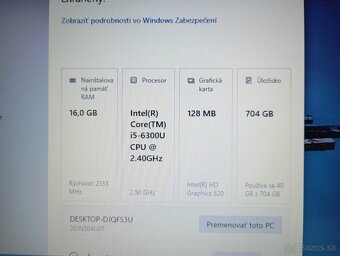 predám Lenovo Thinkpad T470,Intel core i5 ,16gb ram ,ssd - 4