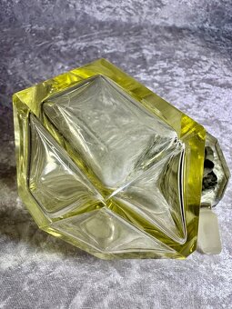 ART Deco flakón citrinove sklo Top stav - 4