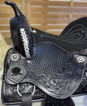 Westernový sedlový komplet 7) černý - 4