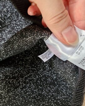 NOVE DKNY monogram cierne sttieborne logovane zimne saty M - 4