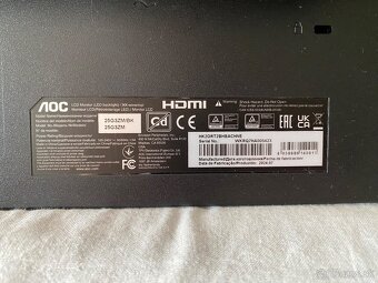 240Hz AOC 25G3ZM 24,5" - 4